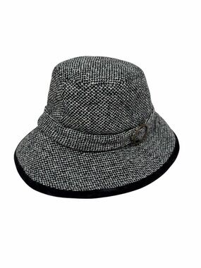 Vintage Wallaroo Aubrey Wool Blend Bucket Hat Chic Tweed Adjustable Classic